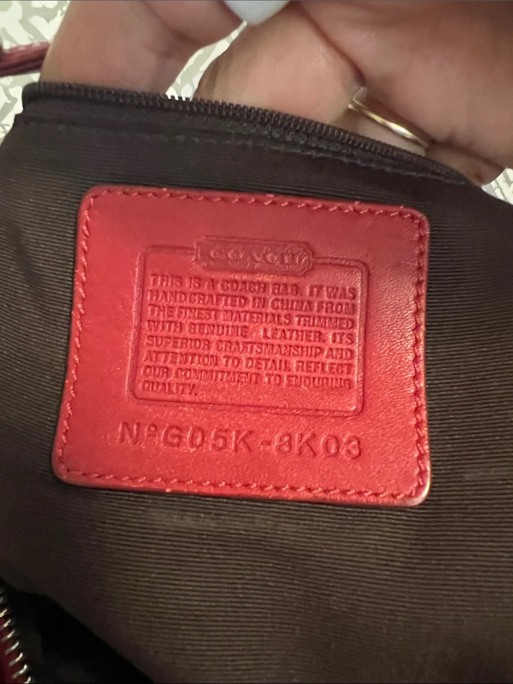 Vintage Coach Hamptons Clip Hobo – Red Signature C – Style 8K03